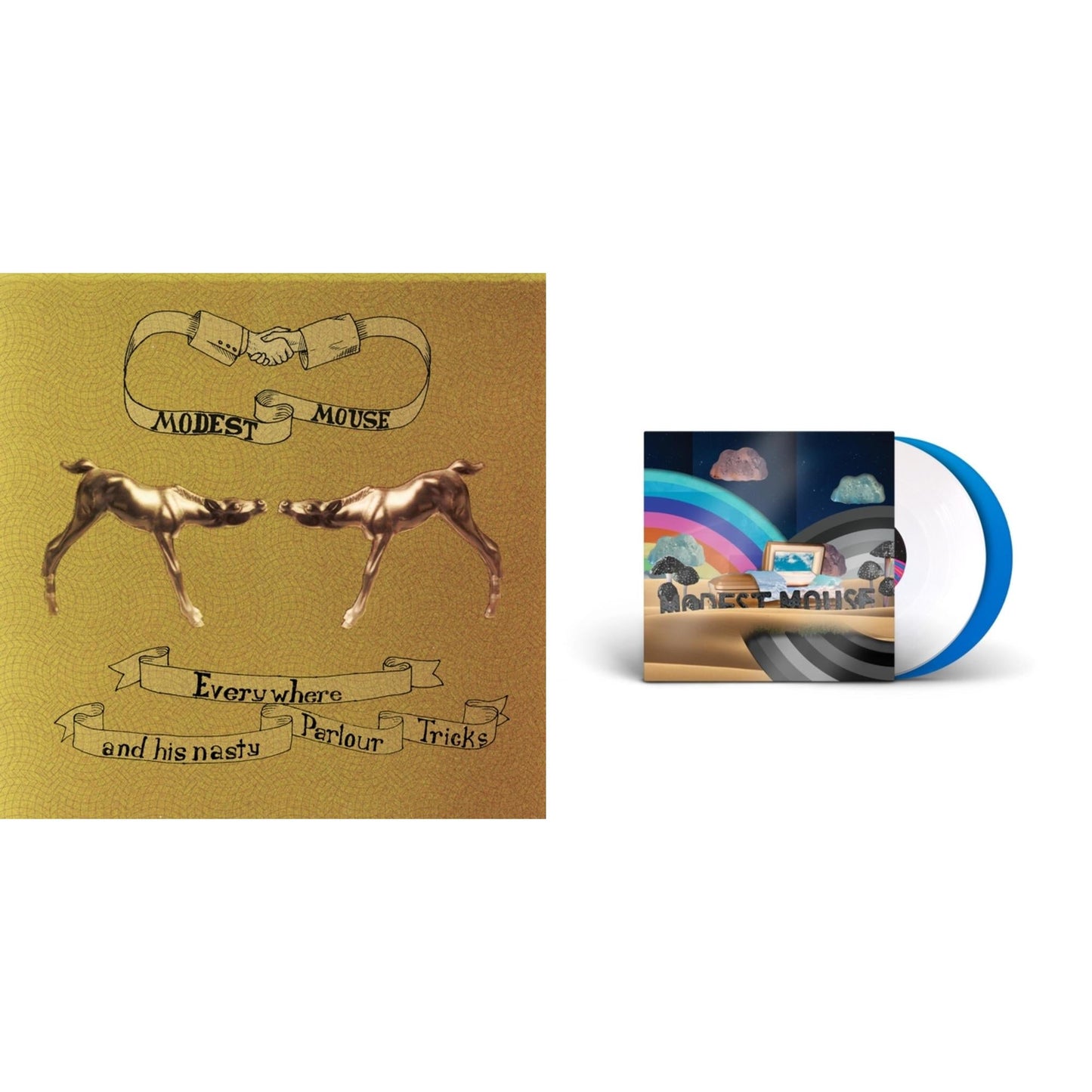 This is a 2 LP Vinyl SKU bundle.
1.This LP Vinyl is brand new.Format: LP VinylMusic Style: Indie RockThis item's title is: Everywhere & His Nasty Parlor Tricks (180G)Artist: Modest MouseLabel: EPICBarcode: 074646210413Release Date: 9/25/2001
2.This LP Vinyl is brand new.