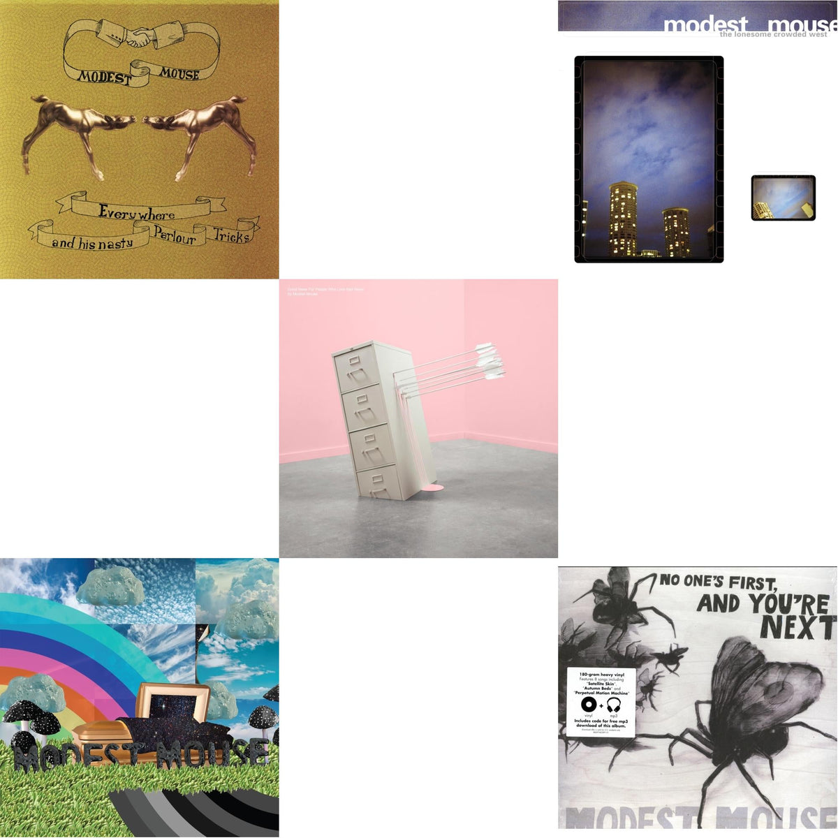Everywhere & His Nasty Parlor Tricks (180G) & Golden Casket (X) (2LP) & Good News For People Who Love Bad News (Deluxe) (2LP/Baby Pink & Spring Green Vinyl) & Lonesome Crowded West (2LP) & No One's First & You're Next (180G/Dl Card)