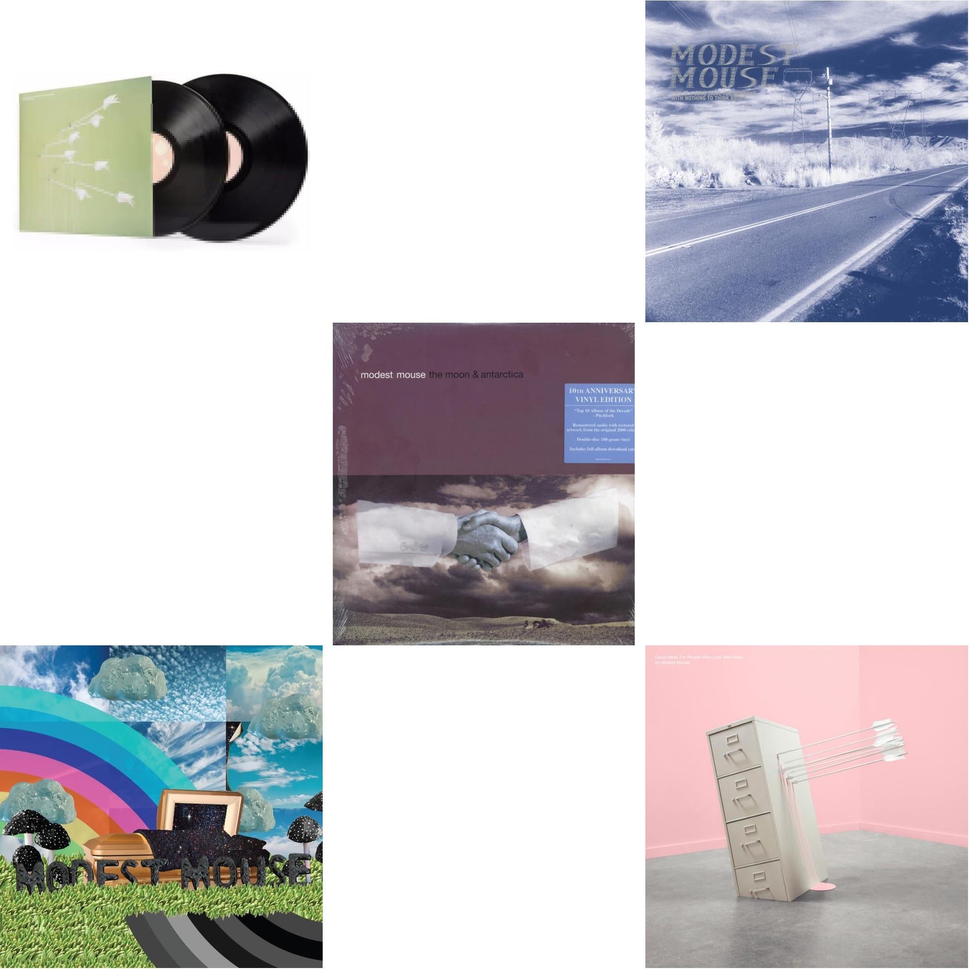 This is a 5 LP Vinyl SKU bundle.
1.This LP Vinyl is brand new.Format: LP VinylMusic Style: Alternative RockThis item's title is: Golden Casket (X) (2LP)Artist: Modest MouseLabel: EPICBarcode: 194398941011Release Date: 9/10/2021
2.This LP Vinyl is brand new.