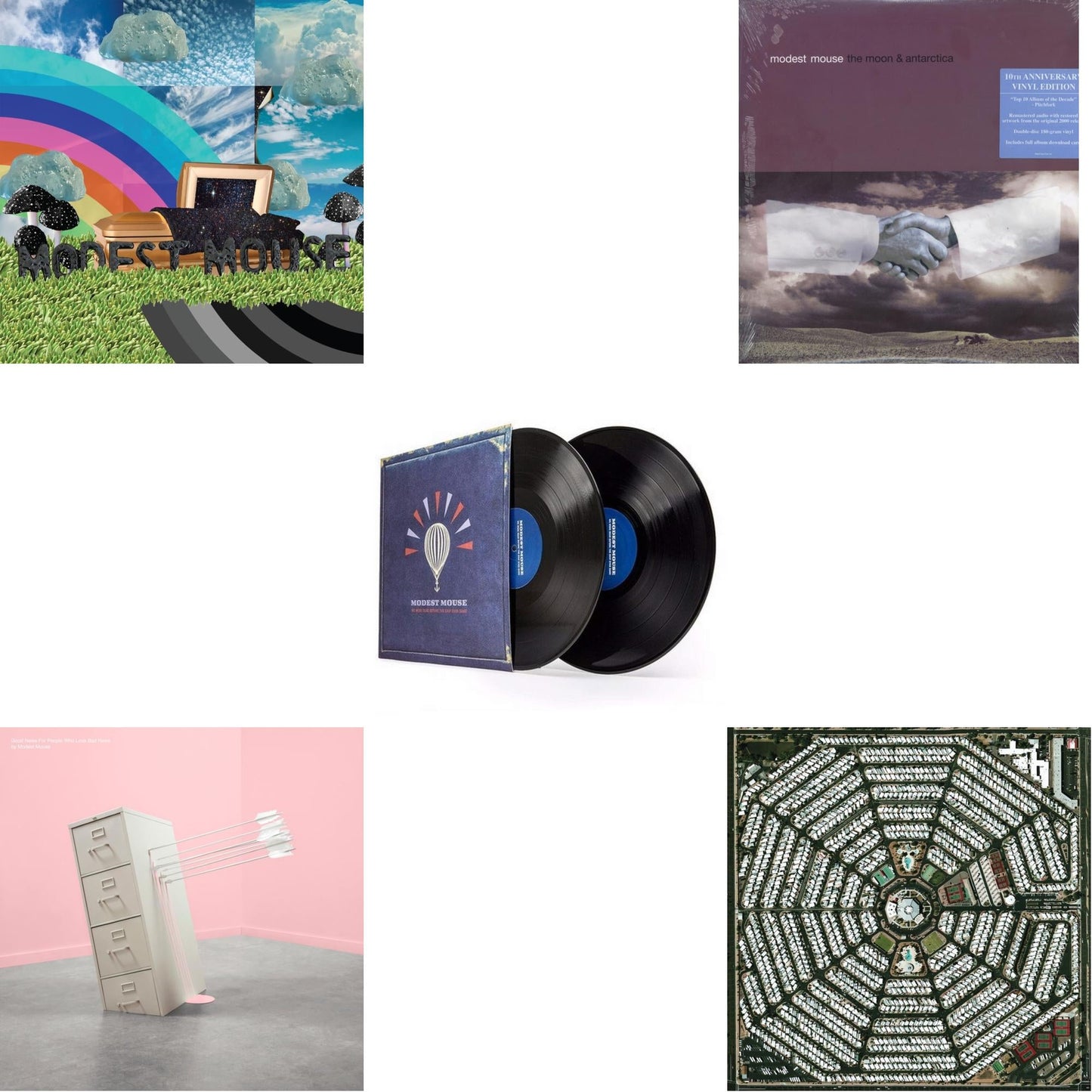 This is a 5 LP Vinyl SKU bundle.
1.This LP Vinyl is brand new.Format: LP VinylMusic Style: Alternative RockThis item's title is: Golden Casket (X) (2LP)Artist: Modest MouseLabel: EPICBarcode: 194398941011Release Date: 9/10/2021
2.This LP Vinyl is brand new.