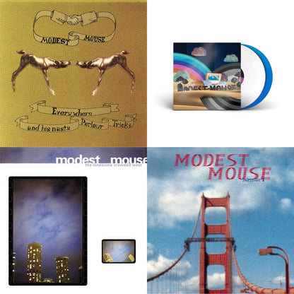 This is a 4 LP Vinyl SKU bundle.
1.This LP Vinyl is brand new.Format: LP VinylMusic Style: Indie RockThis item's title is: Everywhere & His Nasty Parlor Tricks (180G)Artist: Modest MouseLabel: EPICBarcode: 074646210413Release Date: 9/25/2001
2.This LP Vinyl is brand new.