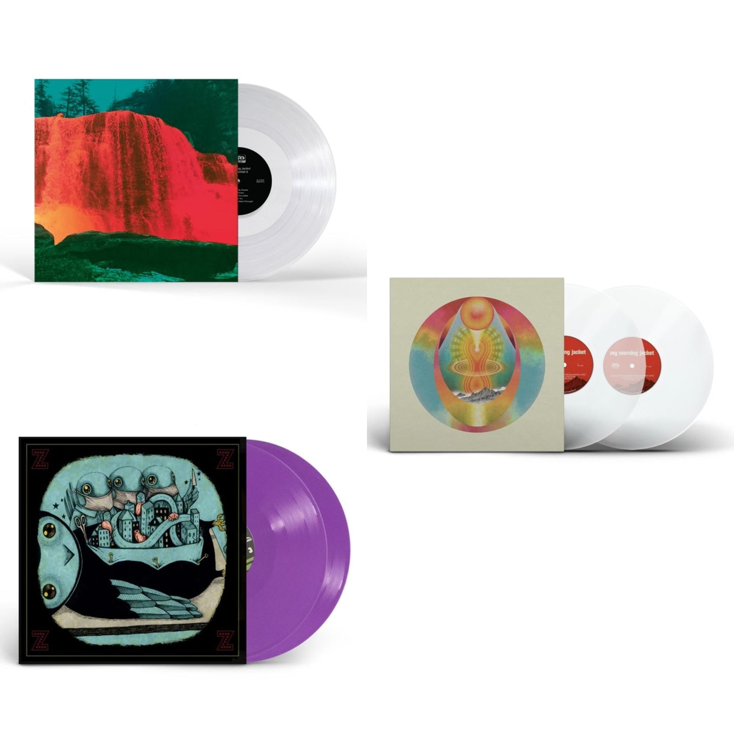 This is a 3 LP Vinyl SKU bundle.
1.This LP Vinyl is brand new.Format: LP VinylMusic Style: Alternative RockThis item's title is: Waterfall Ii (Clear LP Vinyl)Artist: My Morning JacketLabel: ATO RECORDSBarcode: 880882415112Release Date: 8/28/2020
2.This LP Vinyl is brand new.