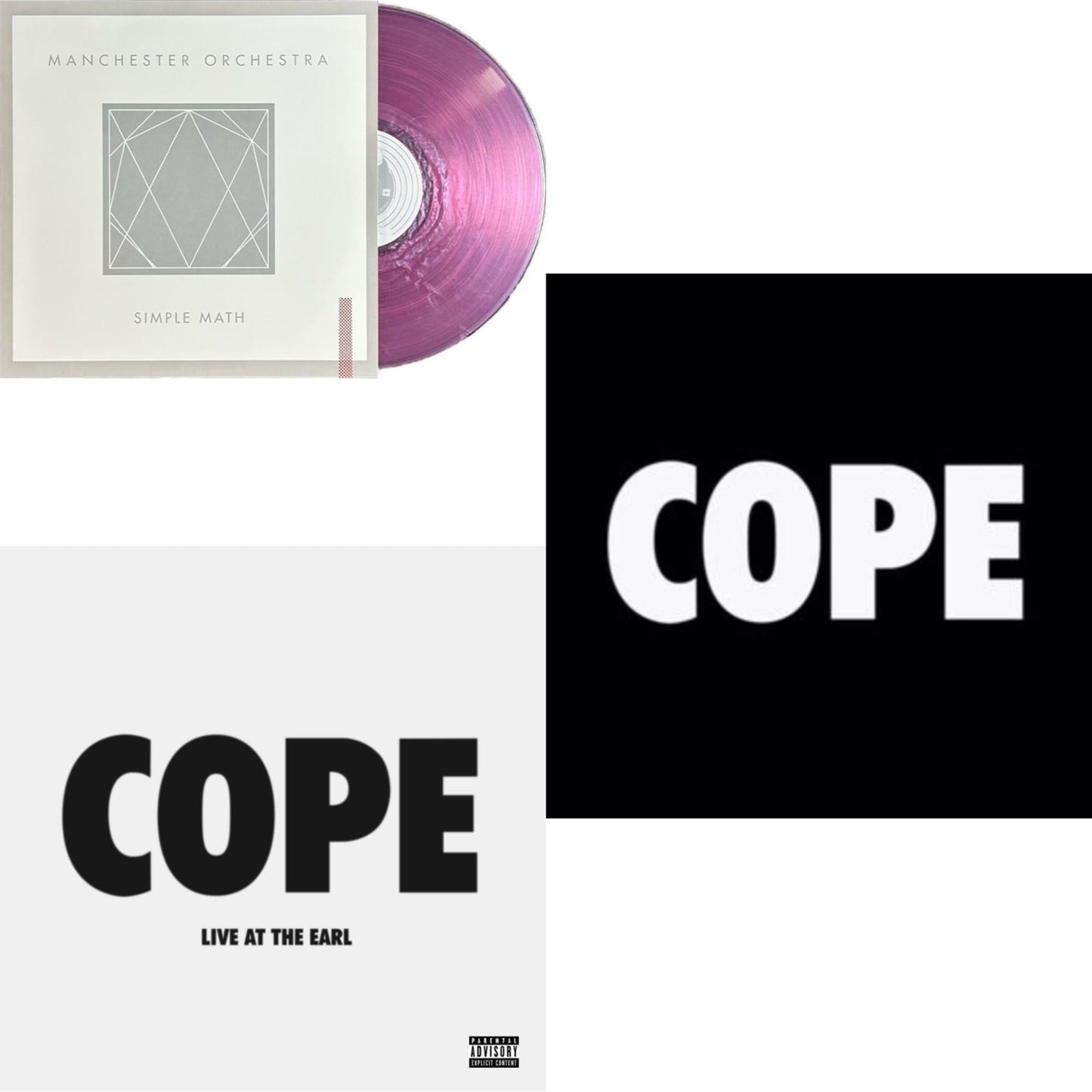 Simple Math (Pink Swirl LP Vinyl/180G) & Cope - Live At The Earl (X) & Cope (10Th Anniversary) (White LP Vinyl)