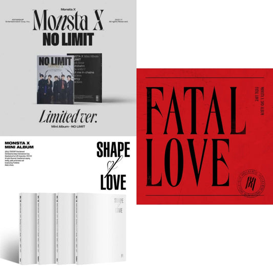 This is a 3 CD SKU bundle.
1.This CD is brand new.Format: CDMusic Style: TechnoThis item's title is: No Limit (Limited Ver.)Artist: Monsta XLabel: STARSHIPBarcode: 8804775250224Release Date: 11/26/2021
2.This CD is brand new.