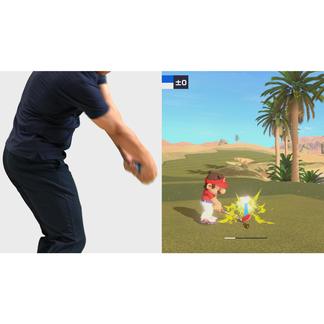 This is brand new.Tee off with family and friends in this content-packed Mario Golf game
 Hit the green with up to four players locally* or online** and golf with familiar Mushroom Kingdom characters. Modes range from Standard Golf to the energetic Speed Golf and an RPG-like golf adventure in story mode.