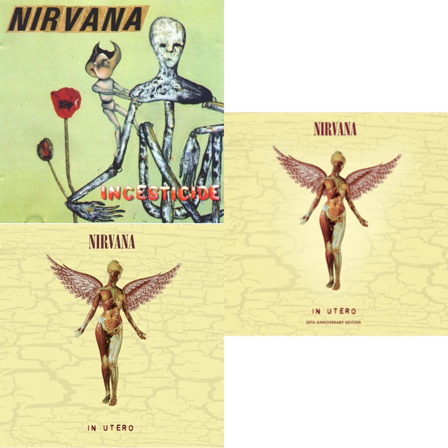 This is a 3 LP Vinyl SKU bundle.
1.This LP Vinyl is brand new.Format: LP VinylMusic Style: GrungeThis item's title is: In Utero (30Th Anniversary) (LP/10 Inch)Artist: NirvanaLabel: GEFFENBarcode: 602455178589Release Date: 10/27/2023
2.This LP Vinyl is brand new.