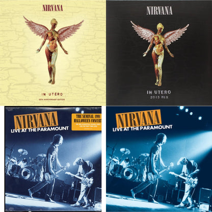 In Utero & In Utero: 2013 Mix (2LP) & Live At The Paramount (2 LP/180G) & Live At The Paramount (Transparent Orange Vinyl/2LP)
