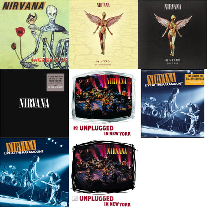 Incesticide (20Th Anniversary 45RPM Edition) & In Utero & In Utero: 2013 Mix (2LP) & Nirvana (150G/Dl Code) & Mtv Unplugged In New York (2 LP) & Live At The Paramount (2 LP/180G) & Live At The Paramount (Transparent Orange Vinyl/2LP) & Unplugged In N.Y.