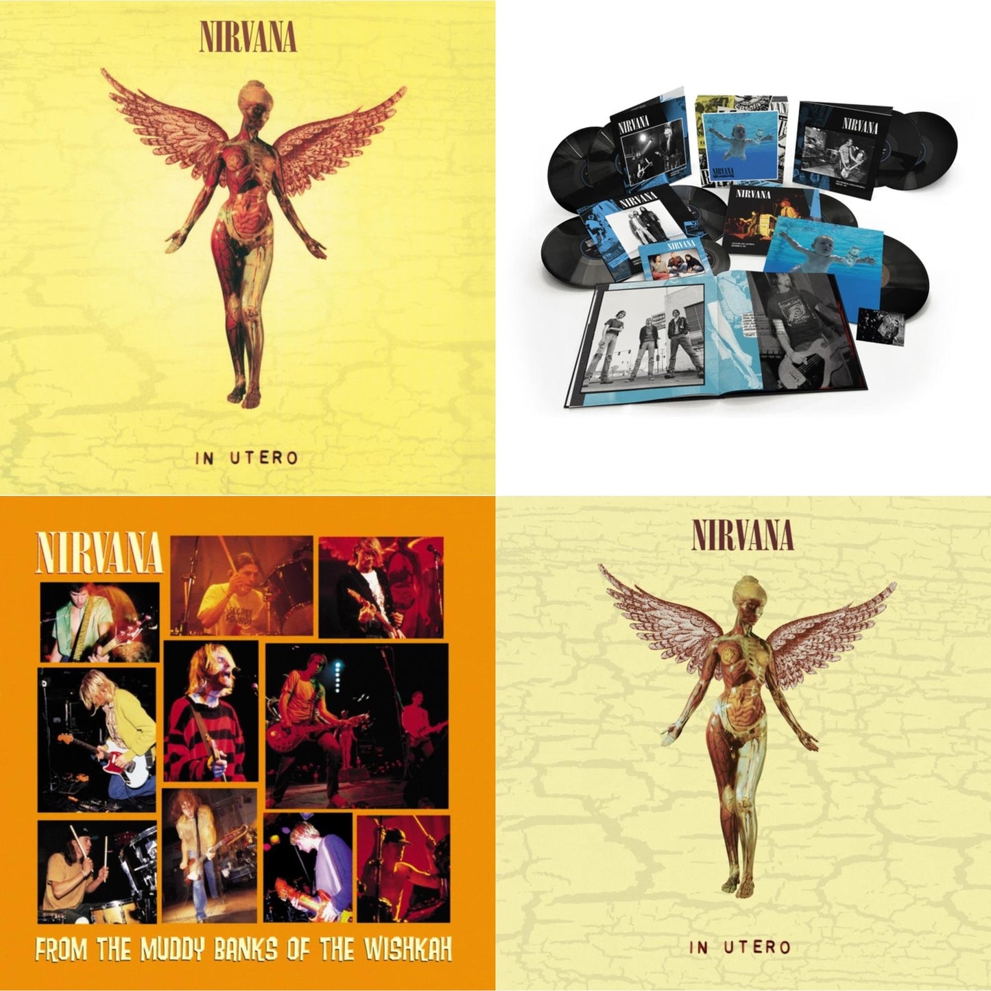 This is a 4 LP Vinyl SKU bundle.
1.This LP Vinyl is brand new.Format: LP VinylMusic Style: Alternative RockThis item's title is: Nevermind (30Th Anniversary/Super Deluxe/8LP/7Inch)Artist: NirvanaLabel: GEFFENBarcode: 602435979861Release Date: 5/27/2022
2.This LP Vinyl is brand new.