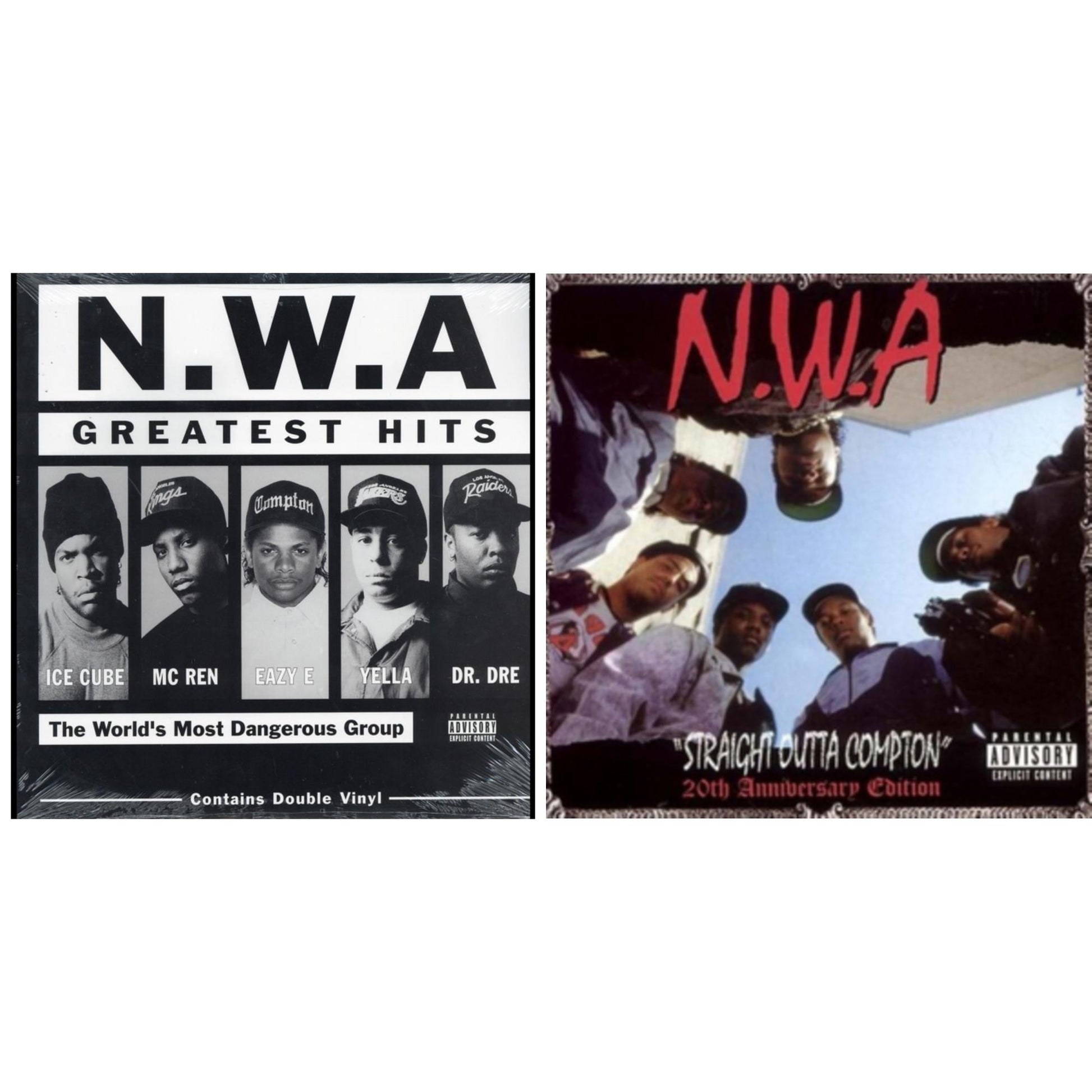 This is a 2 LP Vinyl SKU bundle.
1.This LP Vinyl is brand new.Format: LP VinylMusic Style: GangstaThis item's title is: N.W.A. Greatest HitsArtist: N.W.A.Barcode: 724354093210Release Date: 1/7/2003
2.This LP Vinyl is brand new.