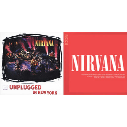 This is a 2 CD SKU bundle.
1.This CD is brand new.Format: CDMusic Style: GrungeThis item's title is: IconArtist: NirvanaLabel: GEFFENBarcode: 602527473260Release Date: 8/31/2010
2.This CD is brand new.Format: CDMusic Style: Folk RockThis item's title is: Unplugged In N.Y.