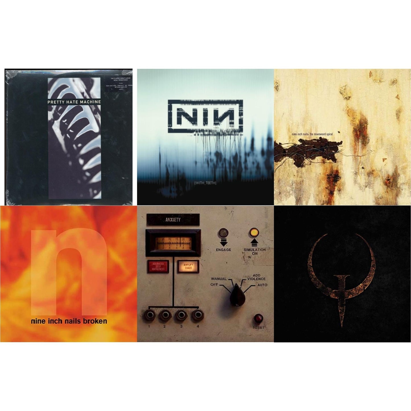 Pretty Hate Machine: 2010 Remaster & With Teeth (2LP) & Downward Spiral (2LP/180G/2016 Remaster) & Broken (180G/LP/7Inch) & Add Violence Ep & Quake (2LP)