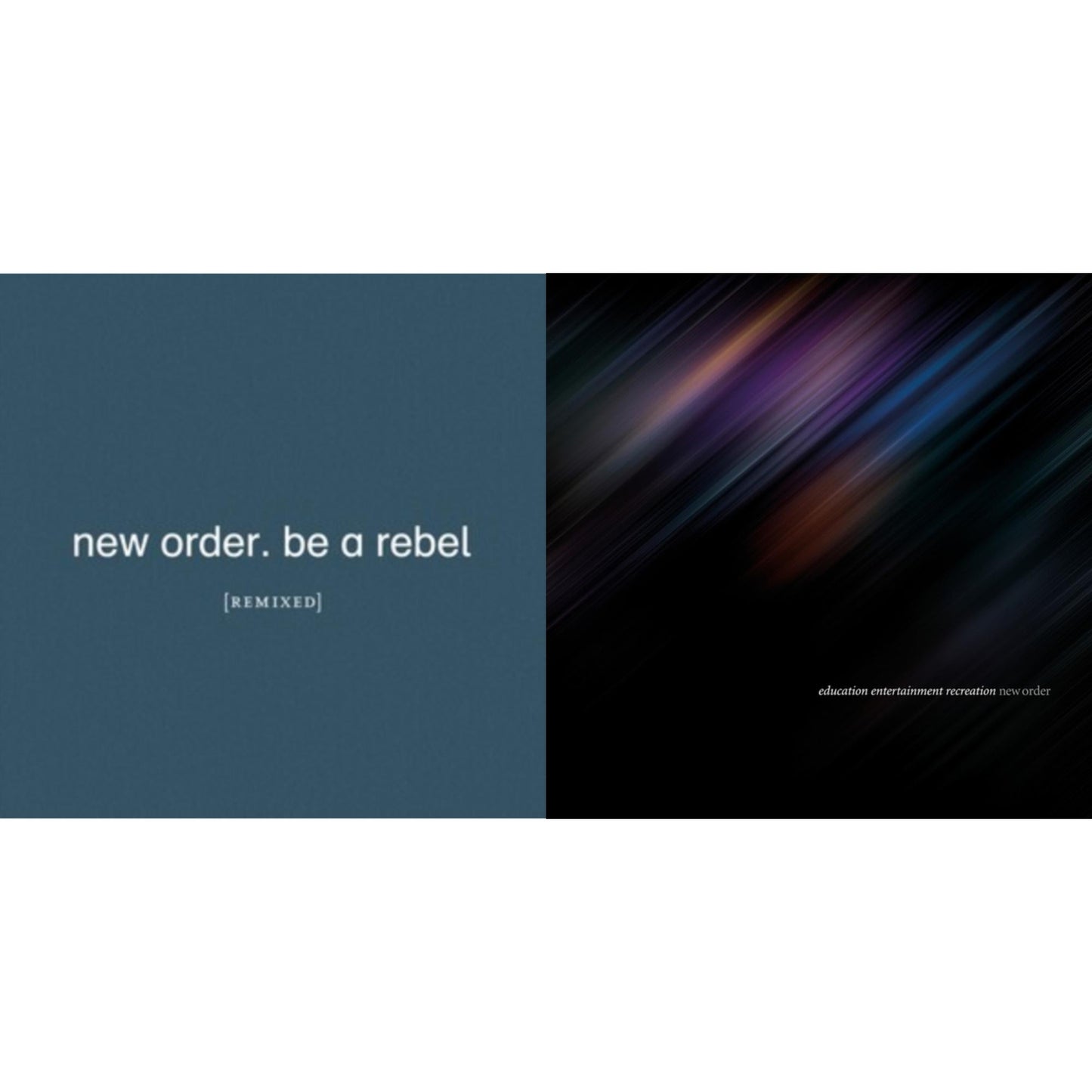 This is a 2 LP Vinyl SKU bundle.
1.This LP Vinyl is brand new.Format: LP VinylThis item's title is: Be A Rebel Remixed (Limited Edition/Clear LP Vinyl)Artist: New OrderLabel: MUTEBarcode: 5400863043919Release Date: 9/10/2021
2.This LP Vinyl is brand new.