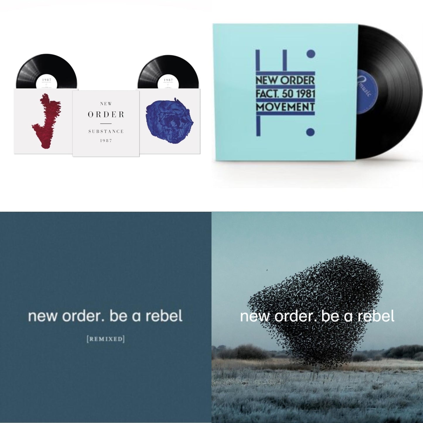 Substance (2023 Reissue) (2LP) & Movement (2019 Remaster) & Be A Rebel Remixed (Limited Edition/Clear LP Vinyl) & Be A Rebel