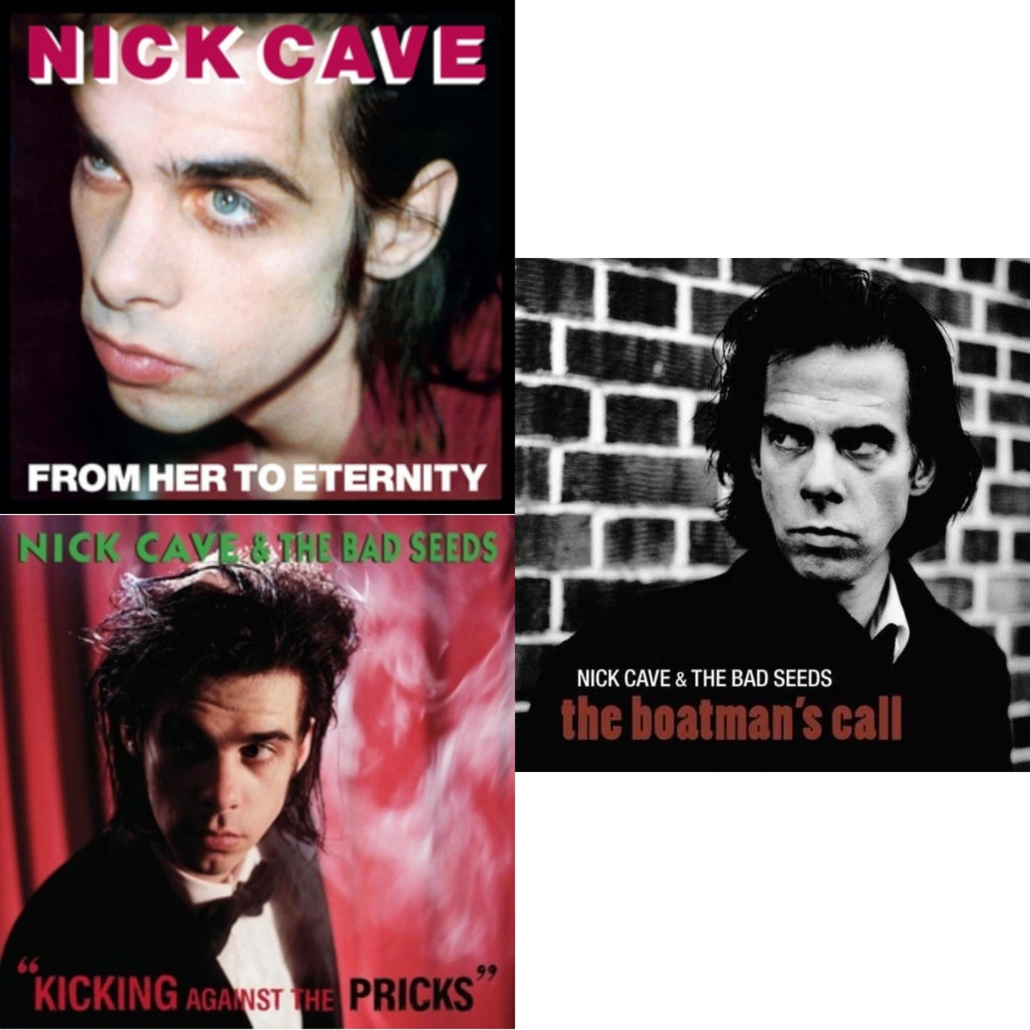 This is a 3 LP Vinyl SKU bundle.
1.This LP Vinyl is brand new.Format: LP VinylMusic Style: Alternative RockThis item's title is: From Her To EternityArtist: Nick & The Bad Seeds CaveLabel:  A BMG COMPANY MUTEBarcode: 5414939710117Release Date: 7/8/2014
2.This LP Vinyl is brand new.