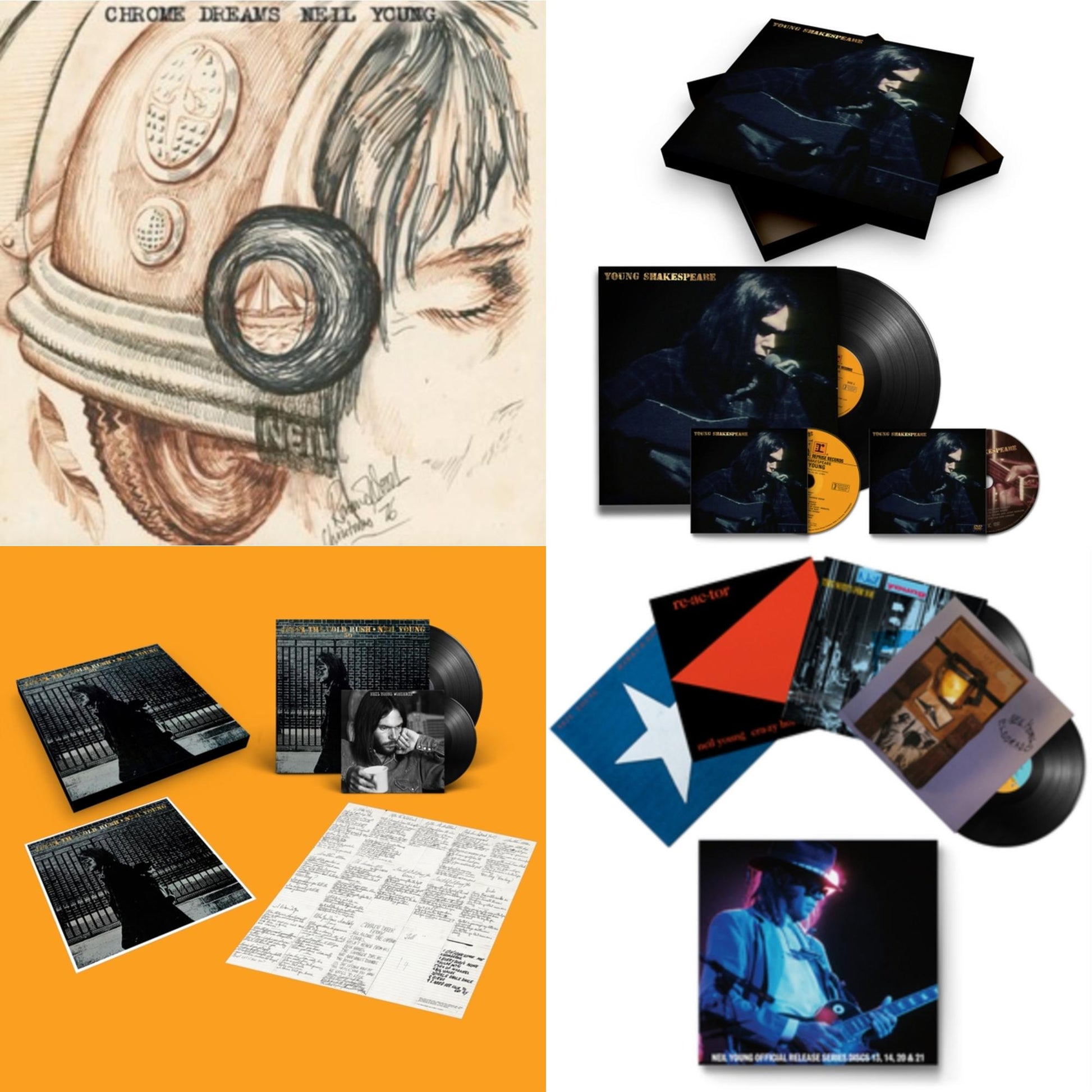 This is a 4 LP Vinyl SKU bundle.
1.This LP Vinyl is brand new.Format: LP VinylMusic Style: Folk RockThis item's title is: Chrome Dreams (2LP)Artist: Neil YoungLabel: REPRISEBarcode: 093624869375Release Date: 8/11/2023
2.This LP Vinyl is brand new.
