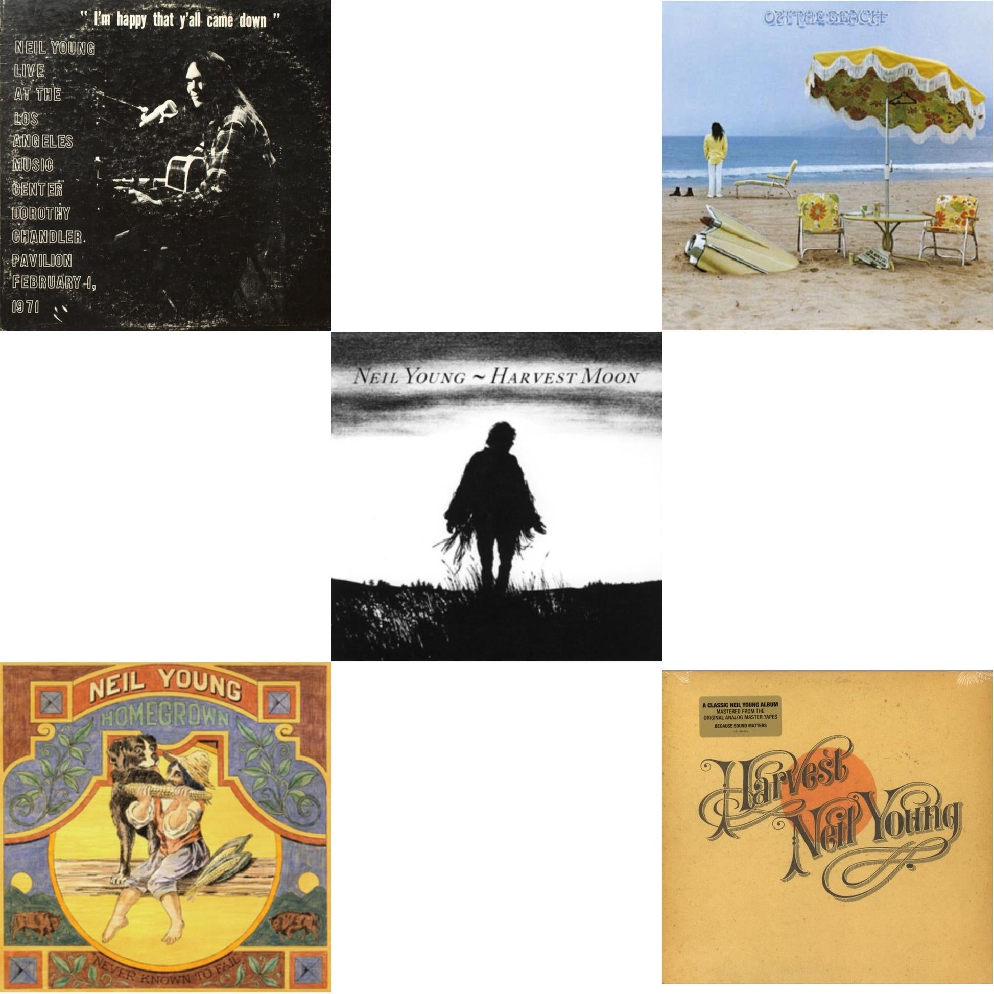 This is a 5 LP Vinyl SKU bundle.
1.This LP Vinyl is brand new.Format: LP VinylMusic Style: AcousticThis item's title is: Dorothy Chandler Pavilion 1971Artist: Neil YoungLabel: REPRISEBarcode: 093624885139Release Date: 6/3/2022
2.This LP Vinyl is brand new.