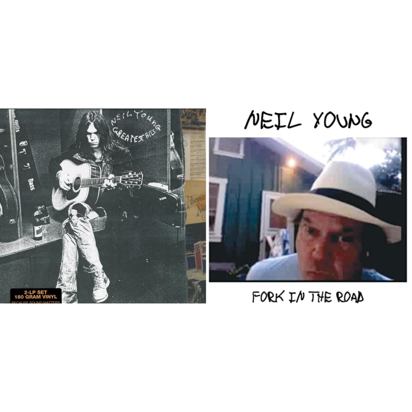 This is a 2 LP Vinyl SKU bundle.
1.This LP Vinyl is brand new.Format: LP VinylMusic Style: Folk RockThis item's title is: Greatest HitsArtist: Neil YoungLabel: REPRISEBarcode: 093624972051Release Date: 12/22/2009
2.This LP Vinyl is brand new.