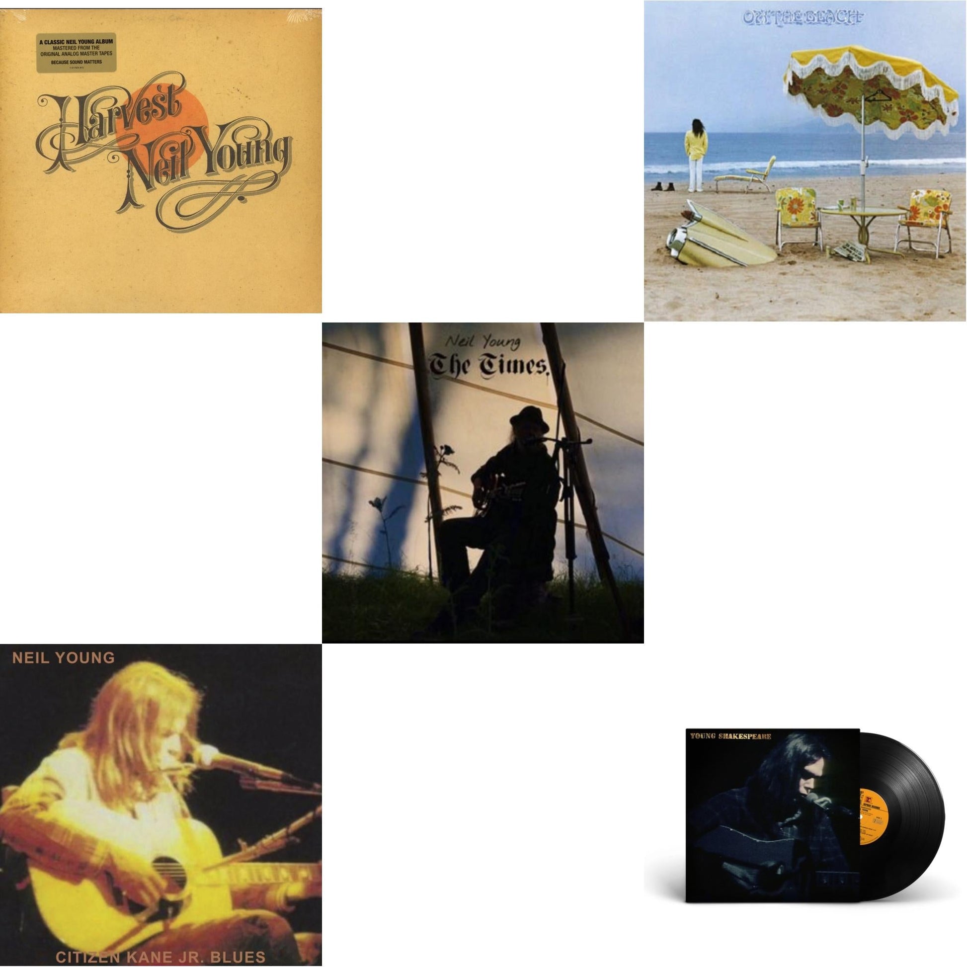 This is a 5 LP Vinyl SKU bundle.
1.This LP Vinyl is brand new.Format: LP VinylThis item's title is: Citizen Kane Jr. Blues 1974 (Live At The Bottom Line)Artist: Neil YoungLabel: REPRISEBarcode: 093624885108Release Date: 5/20/2022
2.This LP Vinyl is brand new.