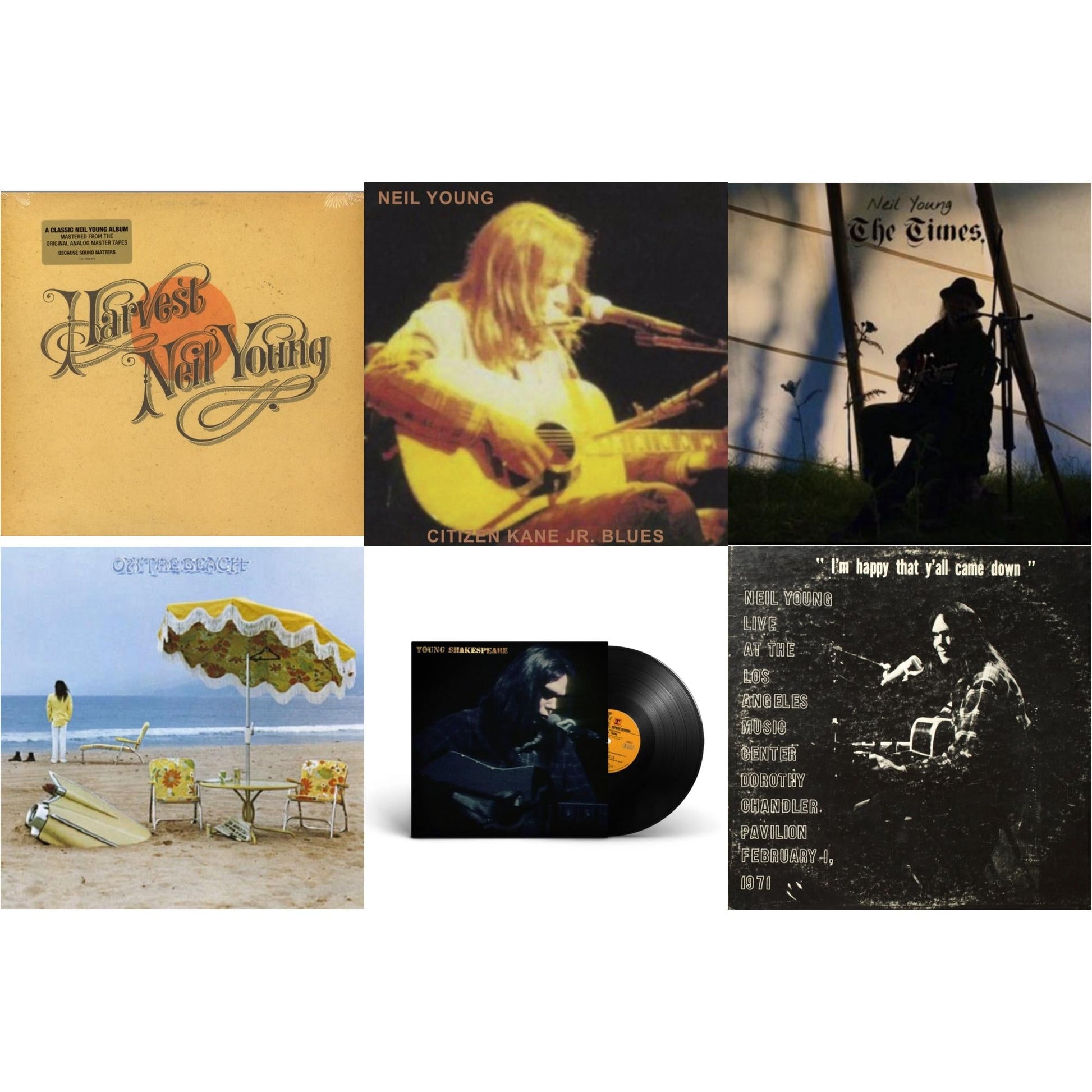 This is a 6 LP Vinyl SKU bundle.
1.This LP Vinyl is brand new.Format: LP VinylThis item's title is: Citizen Kane Jr. Blues 1974 (Live At The Bottom Line)Artist: Neil YoungLabel: REPRISEBarcode: 093624885108Release Date: 5/20/2022
2.This LP Vinyl is brand new.