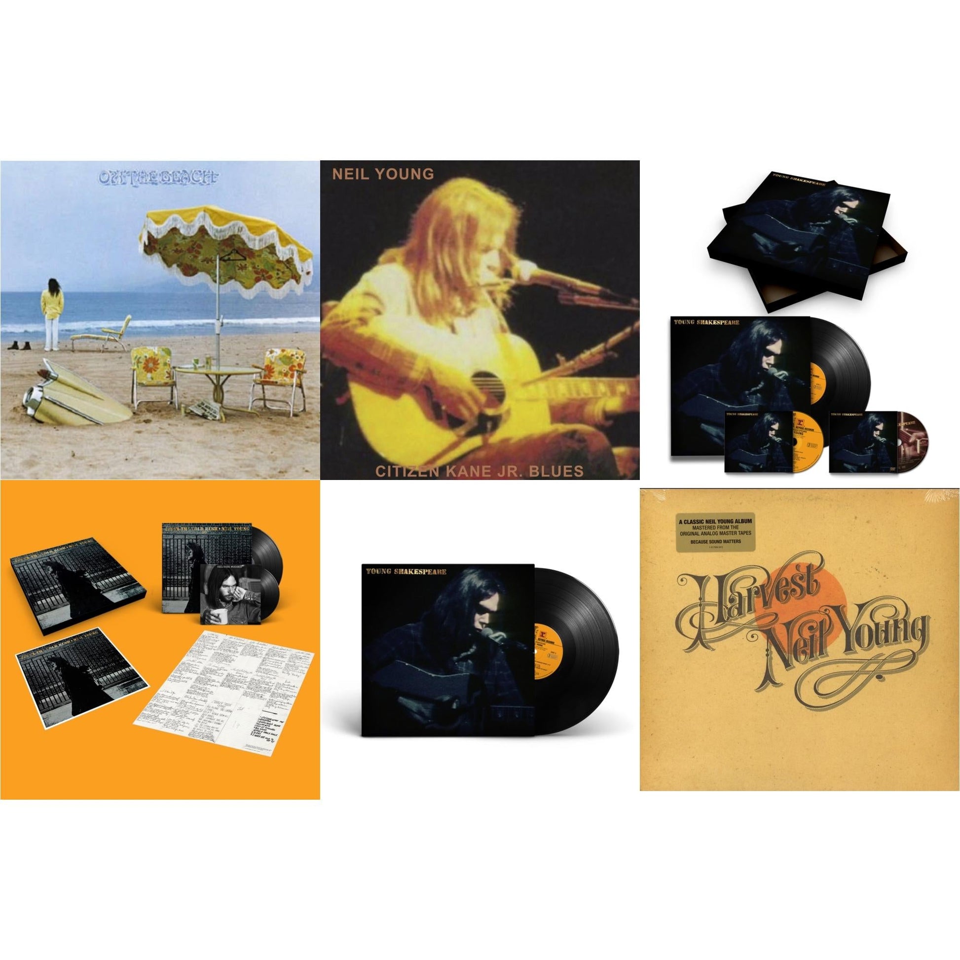 This is a 6 LP Vinyl SKU bundle.
1.This LP Vinyl is brand new.Format: LP VinylThis item's title is: Citizen Kane Jr. Blues 1974 (Live At The Bottom Line)Artist: Neil YoungLabel: REPRISEBarcode: 093624885108Release Date: 5/20/2022
2.This LP Vinyl is brand new.