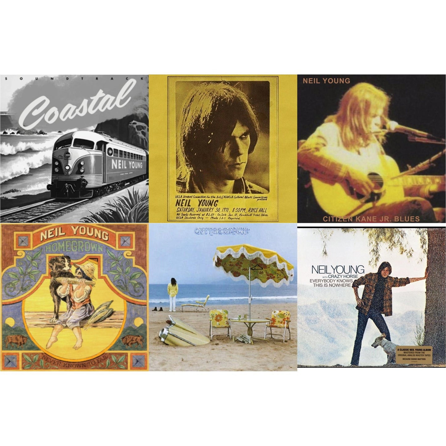 Coastal Ost & Royce Hall 1971 & Citizen Kane Jr. Blues 1974 (Live At The Bottom Line) & Homegrown & On The Beach & Everybody Knows This Is Nowhere