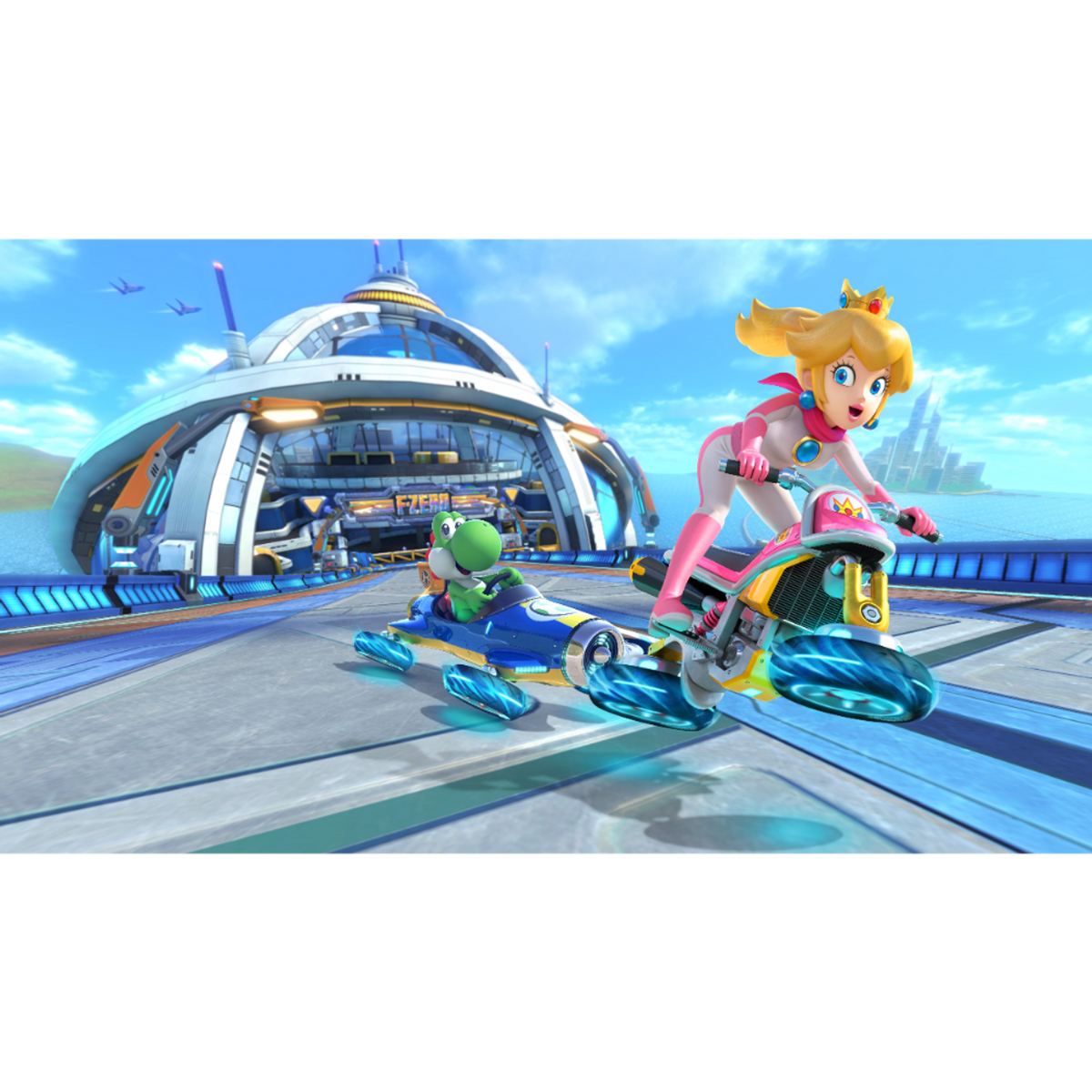 This is brand new.Nintendo Switch™: Mario Kart™ 8 Deluxe Bundle  This bundle has everything you need to start playing right away, including a Nintendo Switch™ system with Neon Red and Neon Blue Joy-Con™ controllers. Plus, enjoy an added value of $79.