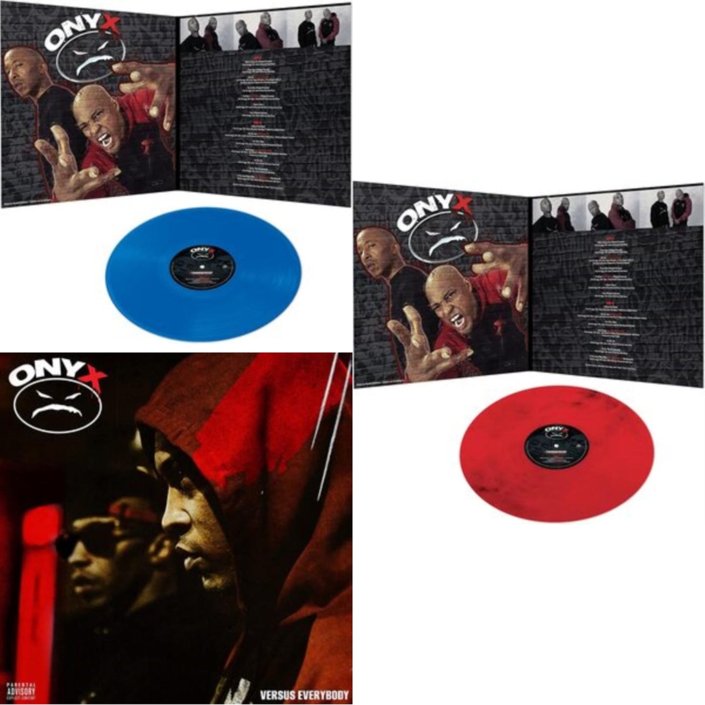 This is a 3 LP Vinyl SKU bundle.
1.This LP Vinyl is brand new.Format: LP VinylMusic Style: GangstaThis item's title is: Turndafucup (Blue LP Vinyl)Artist: OnyxLabel: CLEOPATRABarcode: 889466266218Release Date: 5/6/2022
2.This LP Vinyl is brand new.