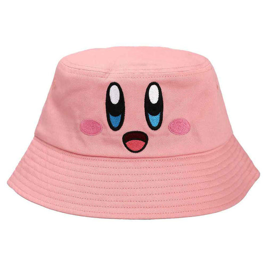 This is brand new.Embrace the playful spirit of Dream Land with this adorable Kirby Face Bucket Hat! Perfect for fans of all ages, this hat captures the essence of the lovable pink hero in a fun and stylish design.