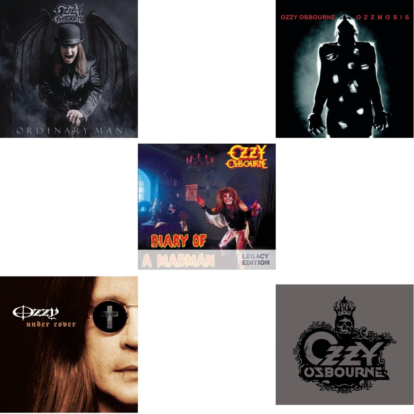 Ordinary Man (Jewel Case) & Under Cover & Diary Of A Madman & Ozzmosis & Black Rain