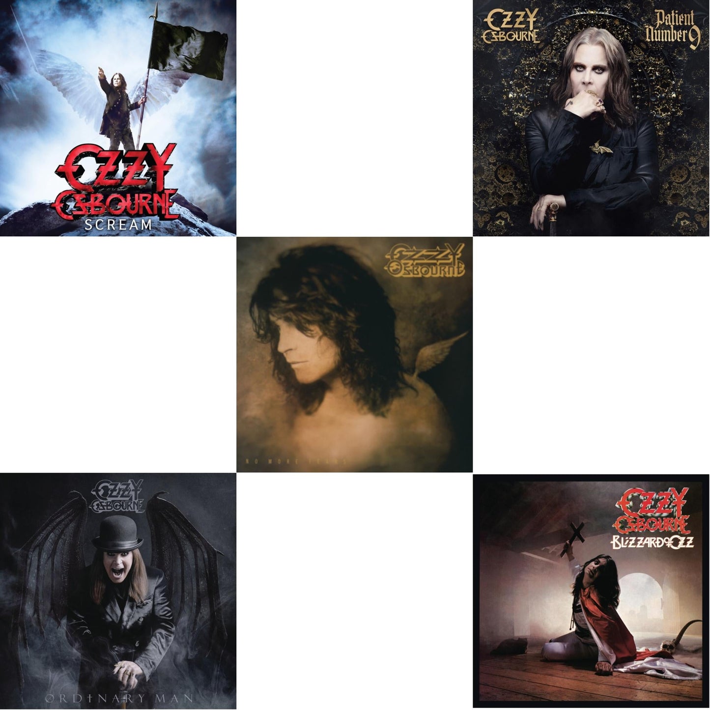 Scream (2LP) & Ordinary Man (140G) & No More Tears (2LP) & Patient Number 9 (Picture Disc/2LP) & Blizzard Of Ozz (180G/30Th Anniversary Legacy Edition)