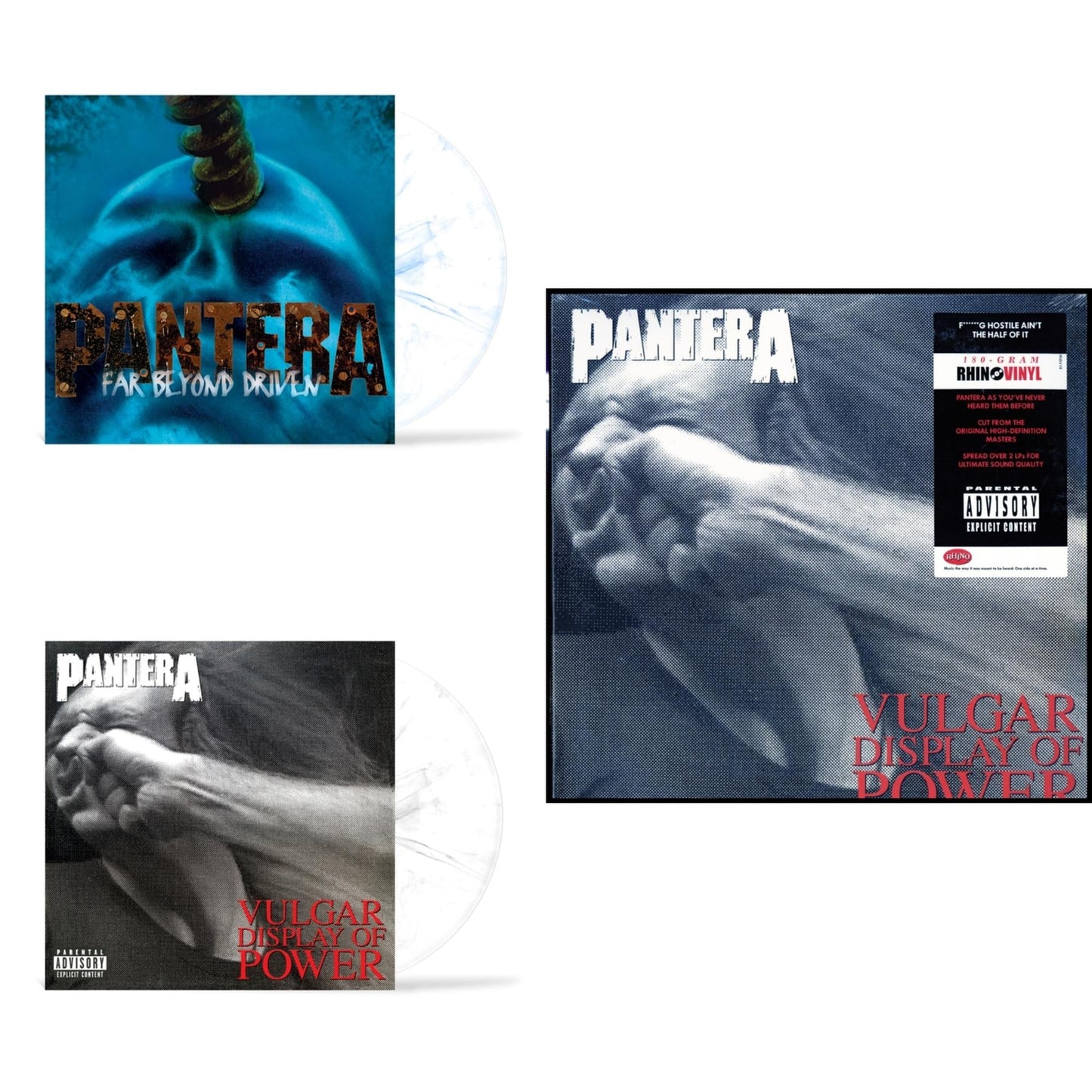 This is a 3 LP Vinyl SKU bundle.
1.This LP Vinyl is brand new.Format: LP VinylMusic Style: ThrashThis item's title is: Far Beyond Driven (Marbled Yellow LP Vinyl) (I)Artist: PanteraLabel: ATLANTIC CATALOG GROUPBarcode: 081227890971Release Date: 4/23/2021
2.This LP Vinyl is brand new.