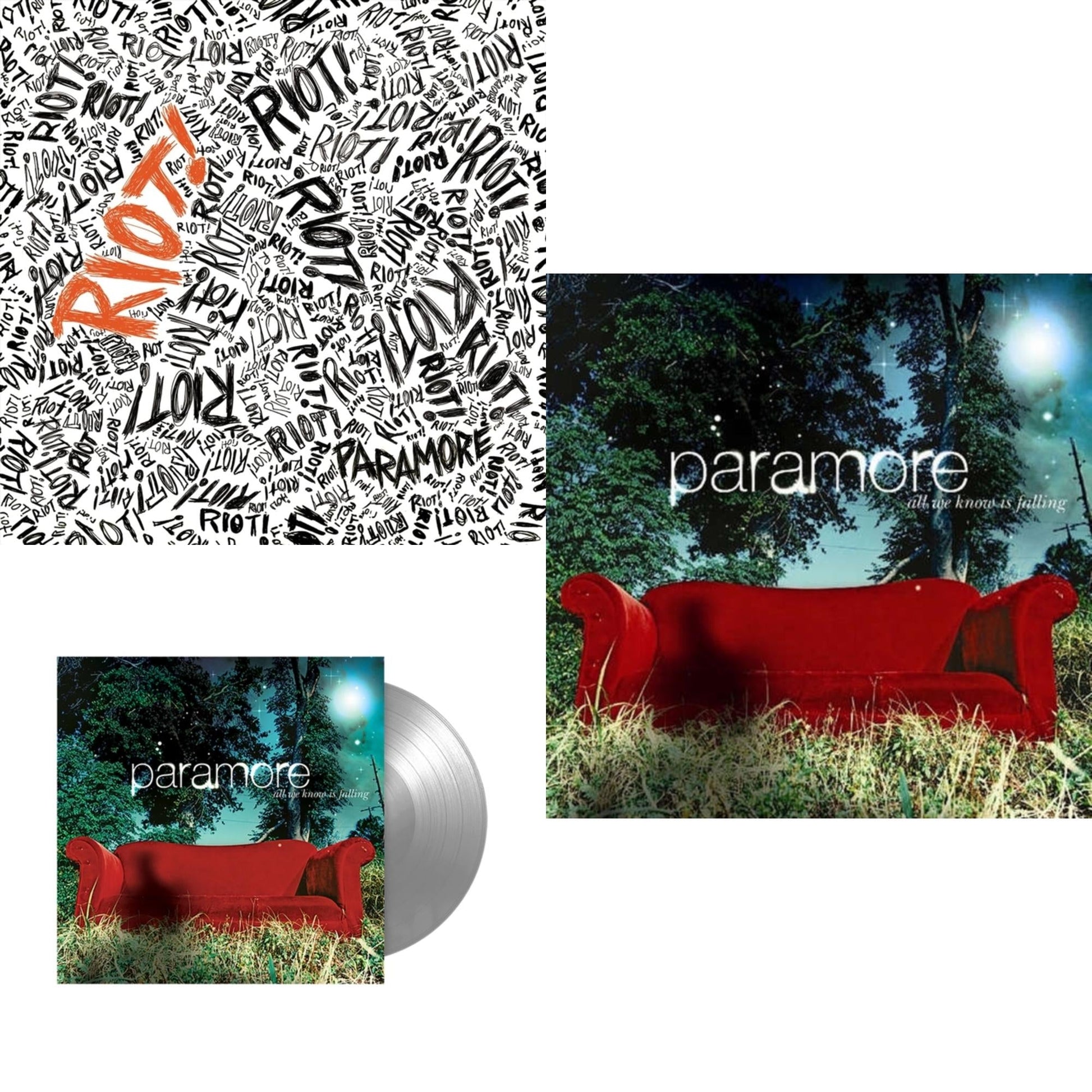 This is a 3 LP Vinyl SKU bundle.
1.This LP Vinyl is brand new.Format: LP VinylMusic Style: EmoThis item's title is: All We Know Is Falling (Silver LP Vinyl)Artist: ParamoreLabel: FUELED BY RAMENBarcode: 075678645631Release Date: 9/30/2022
2.This LP Vinyl is brand new.