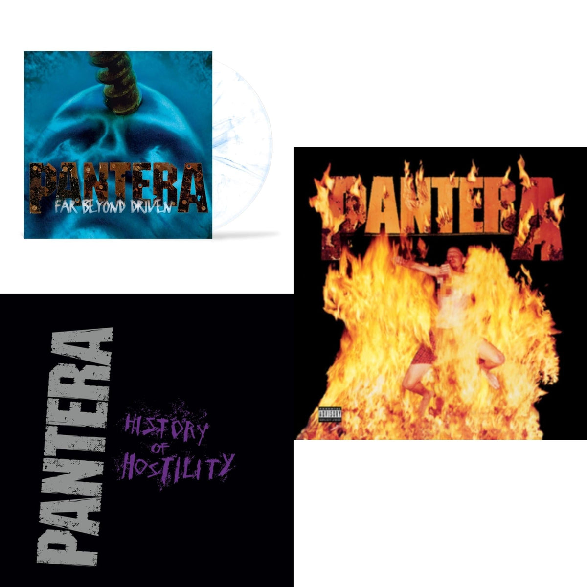 Far Beyond Driven (Marbled Yellow LP Vinyl) & History Of Hostility & Reinventing The Steel