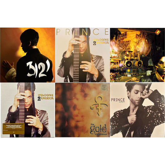 3121 (2 LP) (150G Vinyl/ Purple Vinyl) & Welcome 2 America (2LP) & Sign O’ The Times & Welcome 2 America (Deluxe/2LP/CD/Blu-Ray) & Gold Experience (2LP) & Hits 1 (X) (2LP)