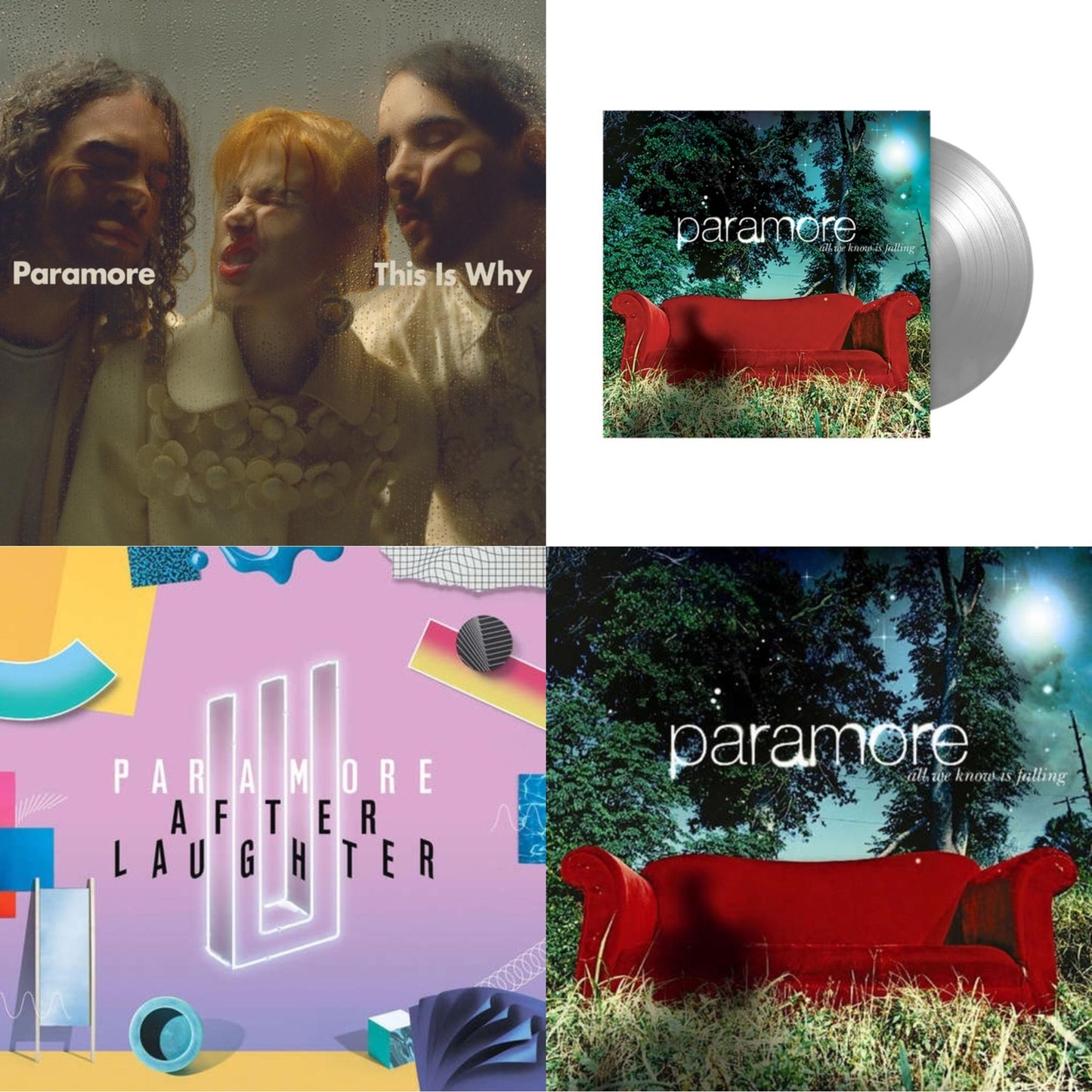 This Is Why & All We Know Is Falling (Silver LP Vinyl) & After Laughter (Black & White Marble LP Vinyl/Dl Card) (I) & All We Know Is Falling
