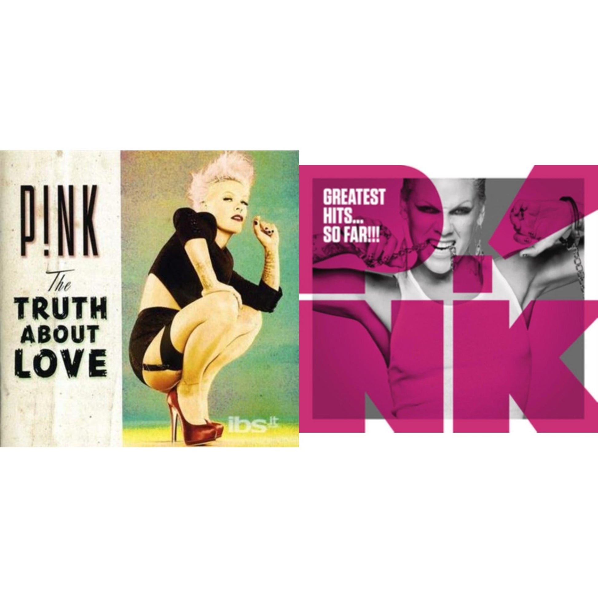 This is a 2 CD SKU bundle.
1.This CD is brand new.Format: CDMusic Style: Power PopThis item's title is: Truth About LoveArtist: PinkLabel: RCABarcode: 887254524427Release Date: 9/18/2012
2.This CD is brand new.Format: CDThis item's title is: Greatest Hits...