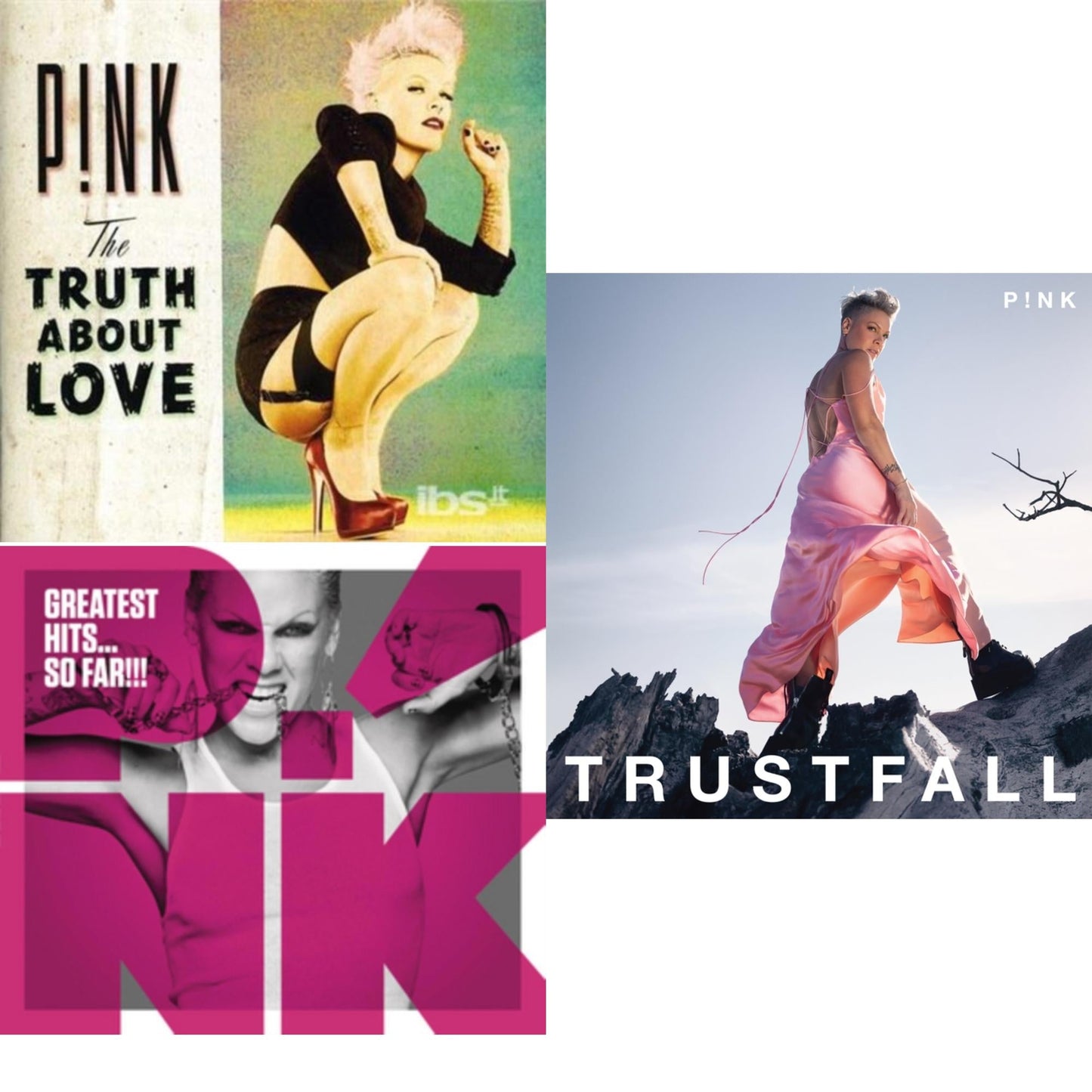 This is a 3 CD SKU bundle.
1.This CD is brand new.Format: CDMusic Style: Power PopThis item's title is: Truth About LoveArtist: PinkLabel: RCABarcode: 887254524427Release Date: 9/18/2012
2.This CD is brand new.Format: CDThis item's title is: Greatest Hits...