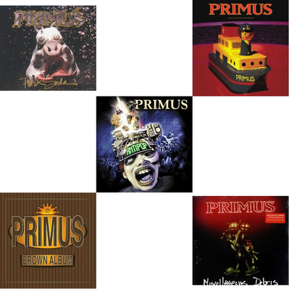 This is a 5 LP Vinyl SKU bundle.
1.This LP Vinyl is brand new.Format: LP VinylMusic Style: Alternative RockThis item's title is: Pork Soda (2 LP)Artist: PrimusBarcode: 602557414400Release Date: 11/16/2018
2.This LP Vinyl is brand new.