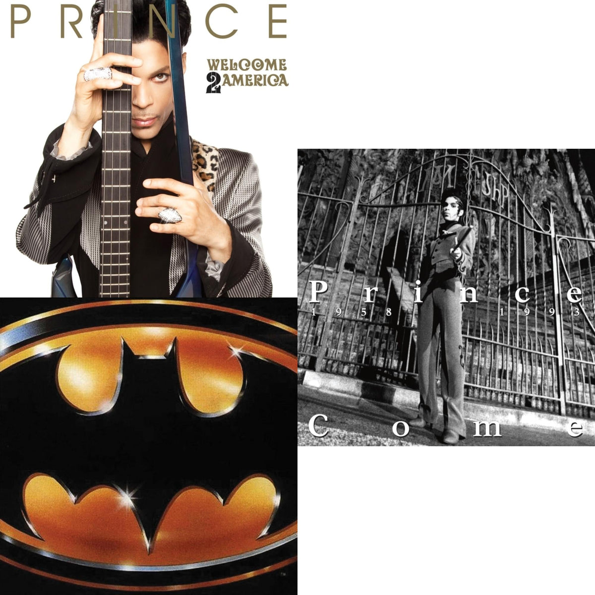 This is a 3 LP Vinyl SKU bundle.
1.This LP Vinyl is brand new.Format: LP VinylMusic Style: FunkThis item's title is: Welcome 2 America (Deluxe/2LP/CD/Blu-Ray)Artist: PrinceLabel: LEGACYBarcode: 194398661612Release Date: 7/30/2021
2.This LP Vinyl is brand new.