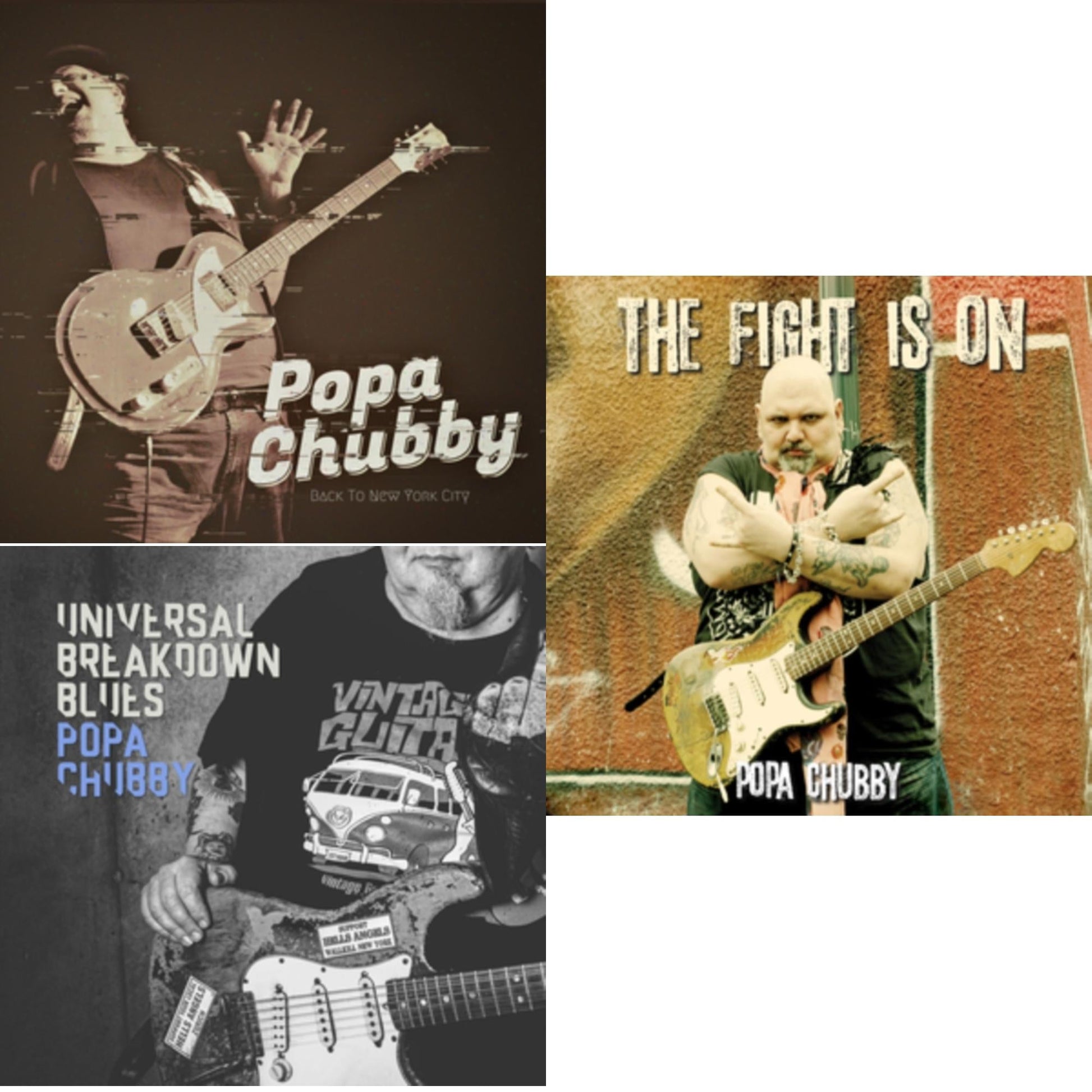 This is a 3 LP Vinyl SKU bundle.
1.This LP Vinyl is brand new.Format: LP VinylMusic Style: Blues RockThis item's title is: Back To New York CityArtist: Popa ChubbyLabel: DIXIEFROGBarcode: 5400863054021Release Date: 3/18/2022
2.This LP Vinyl is brand new.