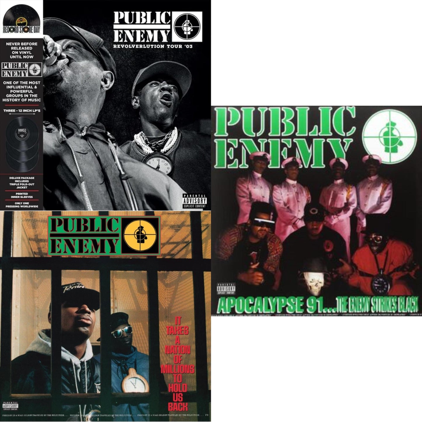 Revolverlution Tour 2003 (3LP) & It Takes A Nation Of Millions To Hold Us Back (35Th Anniversary) (2LP) & Apocalypse 91: The Enemy Strikes Black (Exp)