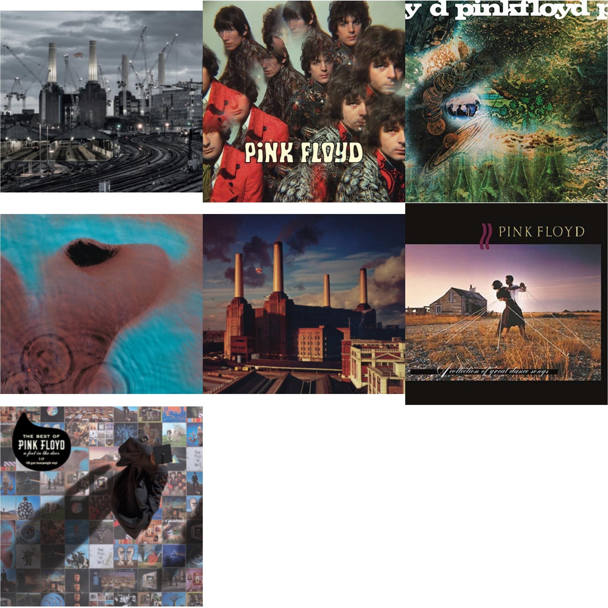 This is a 7 LP Vinyl SKU bundle.
1.This LP Vinyl is brand new.Format: LP VinylMusic Style: Prog RockThis item's title is: Animals (2018 Remix) (180G)Artist: Pink FloydLabel: Pink Floyd RecordsBarcode: 190758768519Release Date: 9/16/2022
2.This LP Vinyl is brand new.