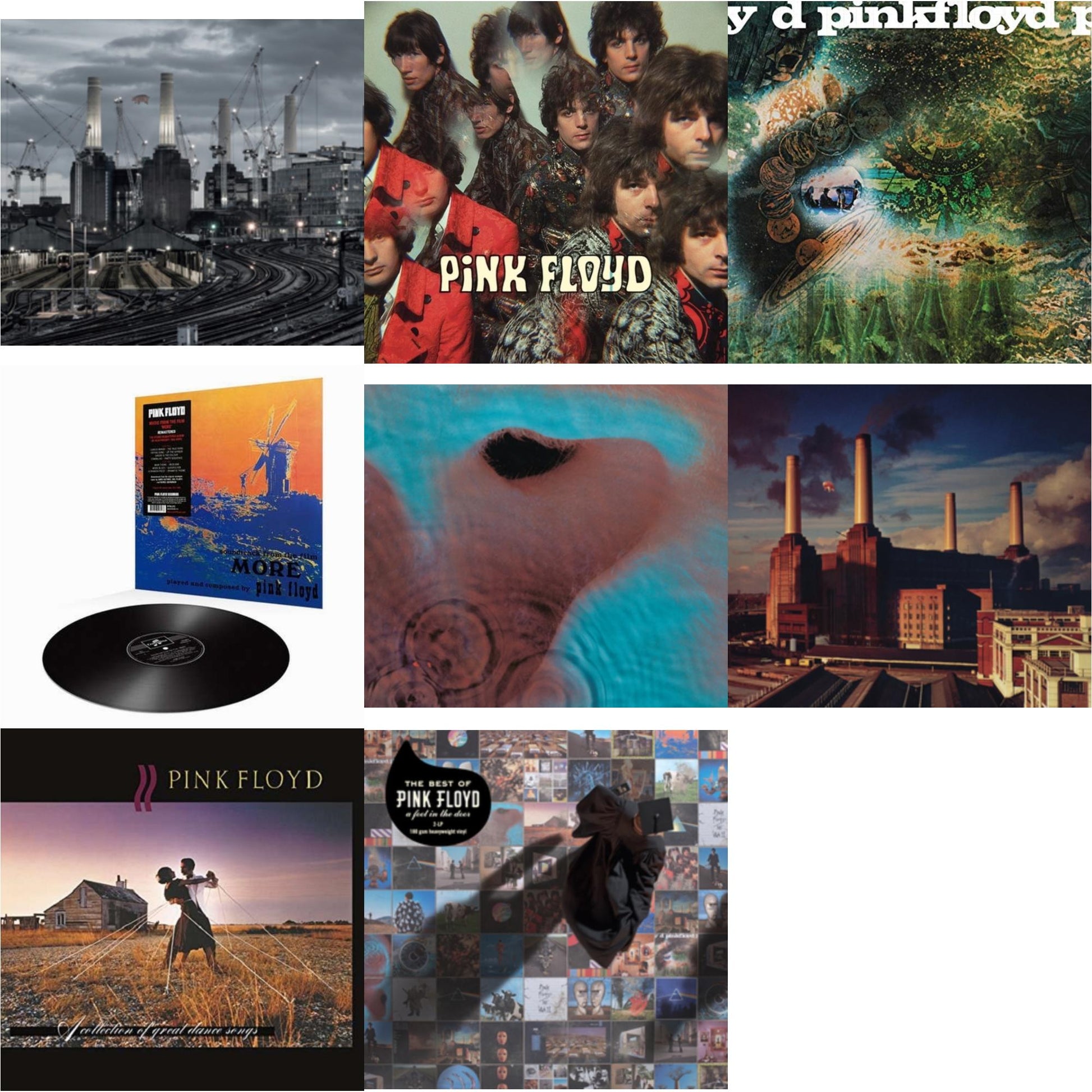 This is a 8 LP Vinyl SKU bundle.
1.This LP Vinyl is brand new.Format: LP VinylMusic Style: Prog RockThis item's title is: Animals (2018 Remix) (180G)Artist: Pink FloydLabel: Pink Floyd RecordsBarcode: 190758768519Release Date: 9/16/2022
2.This LP Vinyl is brand new.