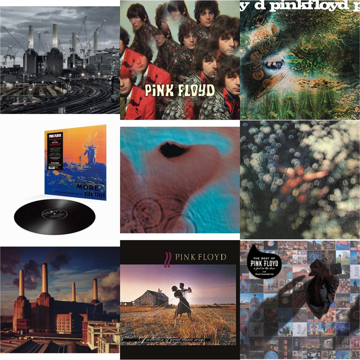 This is a 9 LP Vinyl SKU bundle.
1.This LP Vinyl is brand new.Format: LP VinylMusic Style: Prog RockThis item's title is: Animals (2018 Remix) (180G)Artist: Pink FloydLabel: Pink Floyd RecordsBarcode: 190758768519Release Date: 9/16/2022
2.This LP Vinyl is brand new.
