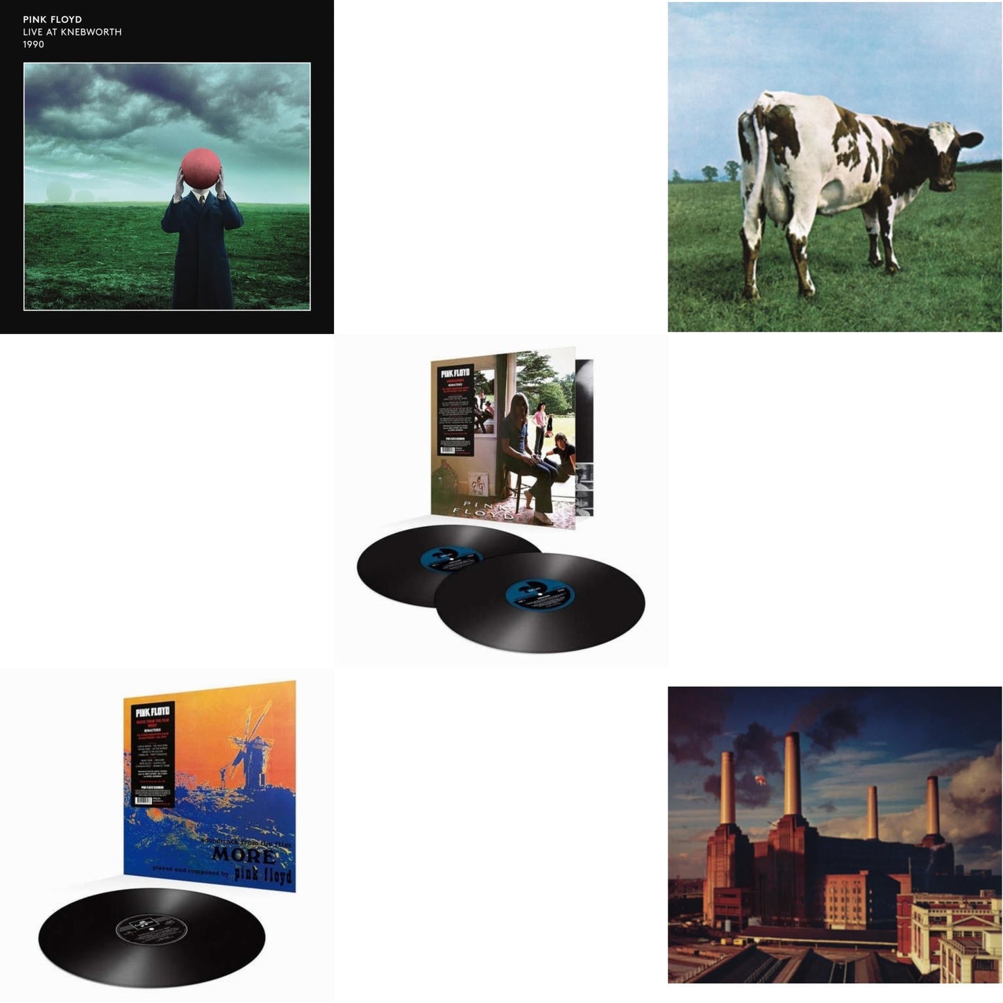 Live At Knebworth 1990 (2LP/180G/45 RPM) & More (180G) & Ummagumma (2LP/180G/2016 Version/Gatefold) & Atom Heart Mother (180G/Gatefold/2016 Version) & Animals (180G) (2016 Version)