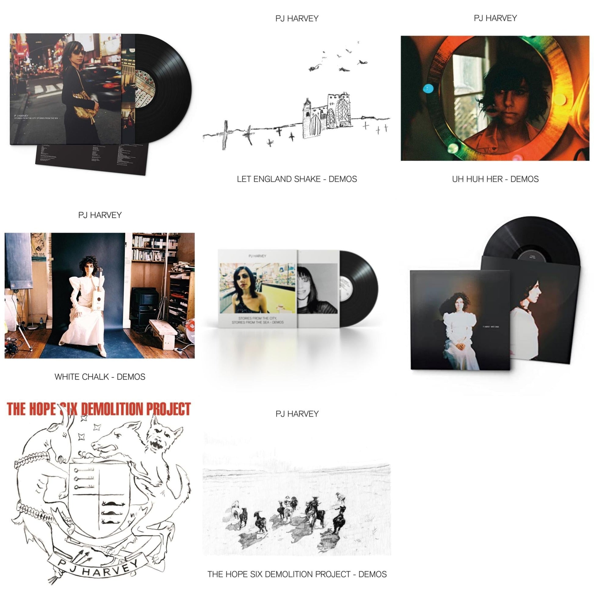 This is a 8 LP Vinyl SKU bundle.
1.This LP Vinyl is brand new.Format: LP VinylThis item's title is: Uh Huh Her (Demos)Artist: Pj HarveyLabel: ISLANDBarcode: 602507253240Release Date: 4/30/2021
2.This LP Vinyl is brand new.