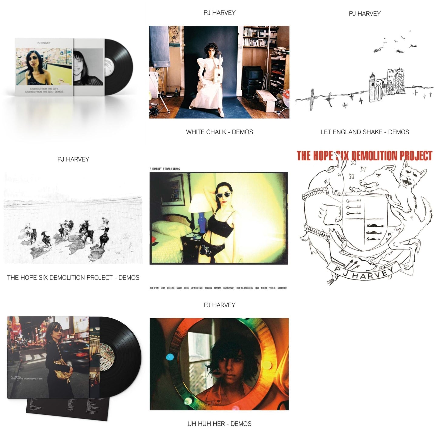 This is a 8 LP Vinyl SKU bundle.
1.This LP Vinyl is brand new.Format: LP VinylThis item's title is: Uh Huh Her (Demos)Artist: Pj HarveyLabel: ISLANDBarcode: 602507253240Release Date: 4/30/2021
2.This LP Vinyl is brand new.