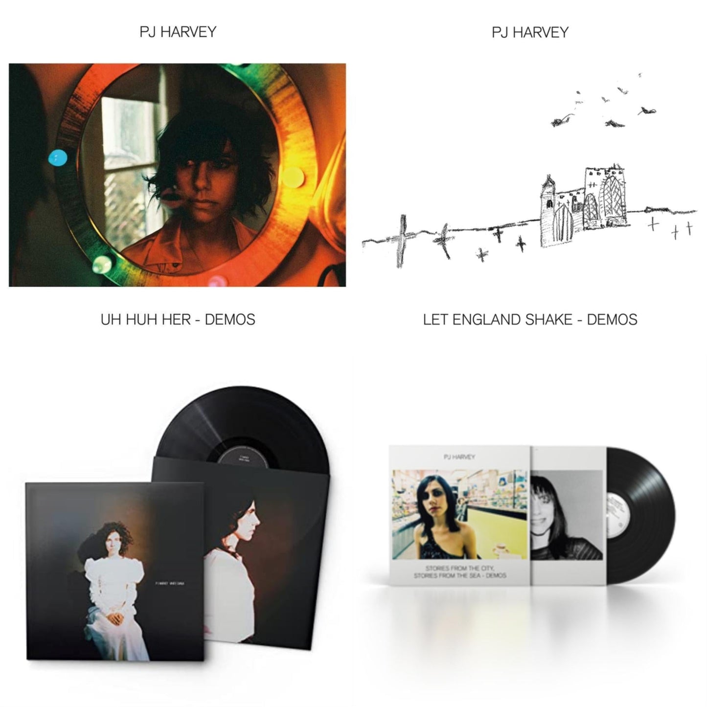 This is a 4 LP Vinyl SKU bundle.
1.This LP Vinyl is brand new.Format: LP VinylThis item's title is: Uh Huh Her (Demos)Artist: Pj HarveyLabel: ISLANDBarcode: 602507253240Release Date: 4/30/2021
2.This LP Vinyl is brand new.