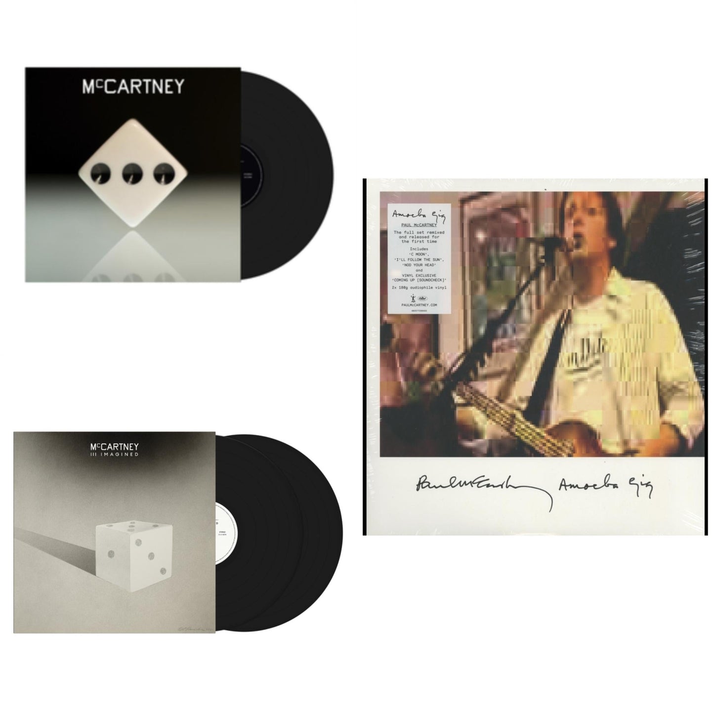 This is a 3 LP Vinyl SKU bundle.
1.This LP Vinyl is brand new.Format: LP VinylThis item's title is: Mccartney Iii (180G/Gatefold/Printed Inner Sleeve)Artist: Paul MccartneyLabel: CAPITOLBarcode: 602435136592Release Date: 12/18/2020
2.This LP Vinyl is brand new.